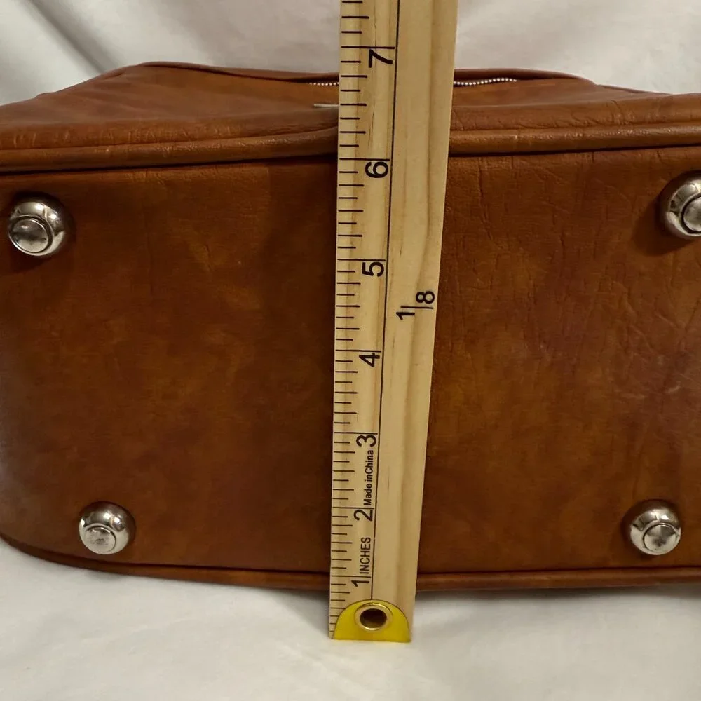 Samsonite VTG Brown Leather Crossbody Messenger Bag Adjustable Strap